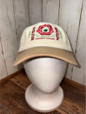 Meow Wolf Organic Rose Beef Nature's Beefiest Flower Embroidered Baseball Cap